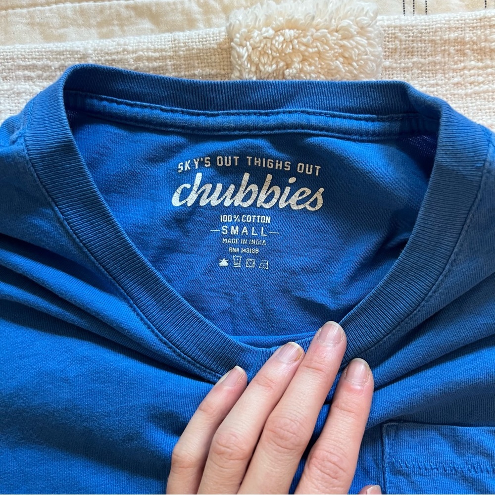 Chubbies Sky Blue Cotton Tee - Picture 2 of 3